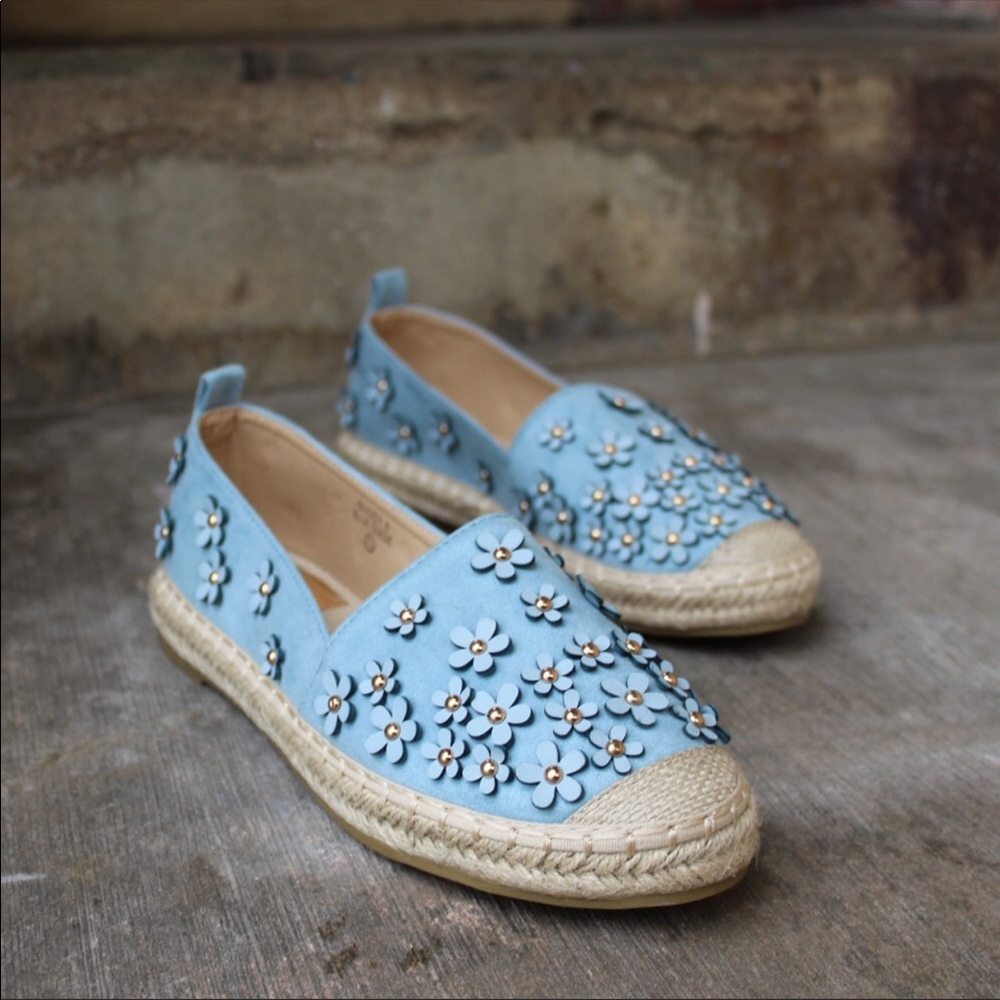 Audry Blue flat espadrilles